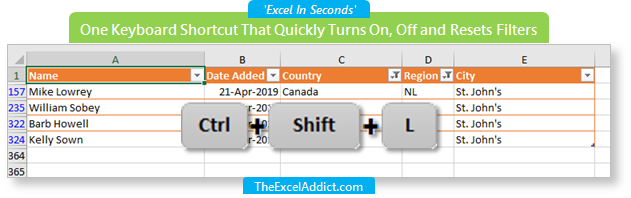 One Keyboard Shortcut That Quickly Turns On, Off and Resets Filters