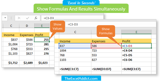 excel is showing formula not result