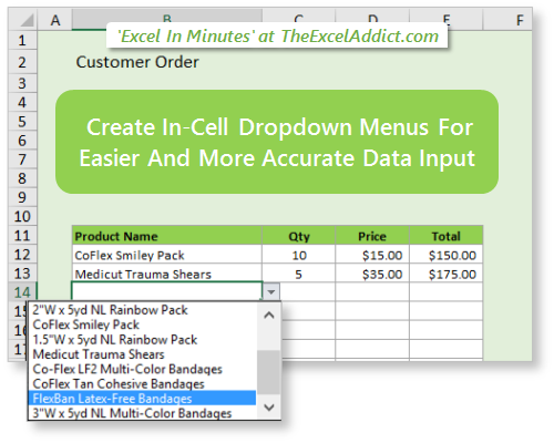 Create In-Cell Dropdown Menus For Easier And More Accurate Data Input