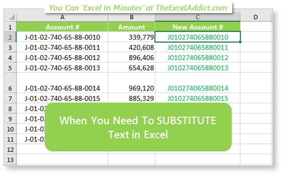 When You Need To SUBSTITUTE Text in Excel