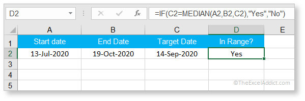 Check If Date In Range in Microsoft Excel 2007 2010 2013 2016 2019 365
