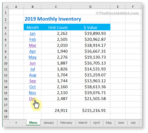 Click Hyperlink in Microsoft Excel 2007 2010 2013 2016 2019 365