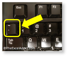 Microsoft Excel Keyboard Shortcut - Grave Accent Ket
