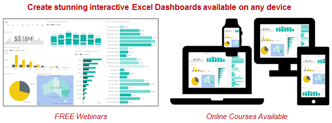 Watch Excel Dashboard Webinars Replay Online by Mynda Treacy