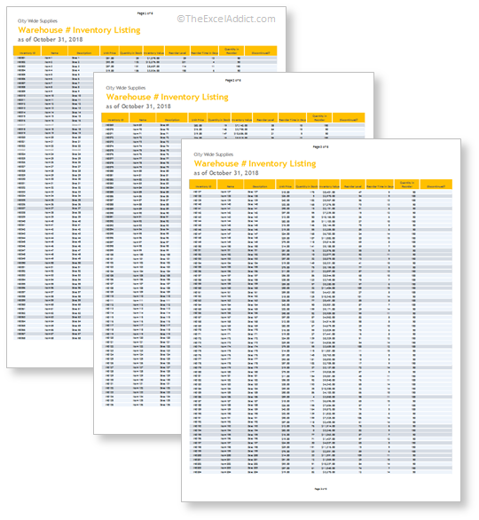 Microsoft Excel Tips - Print Report Heading on First Page and Only ...
